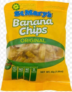 Jamaica St. Mary Banana Chips-The Original Taste of the Tropics (1 Bag 15pcs)