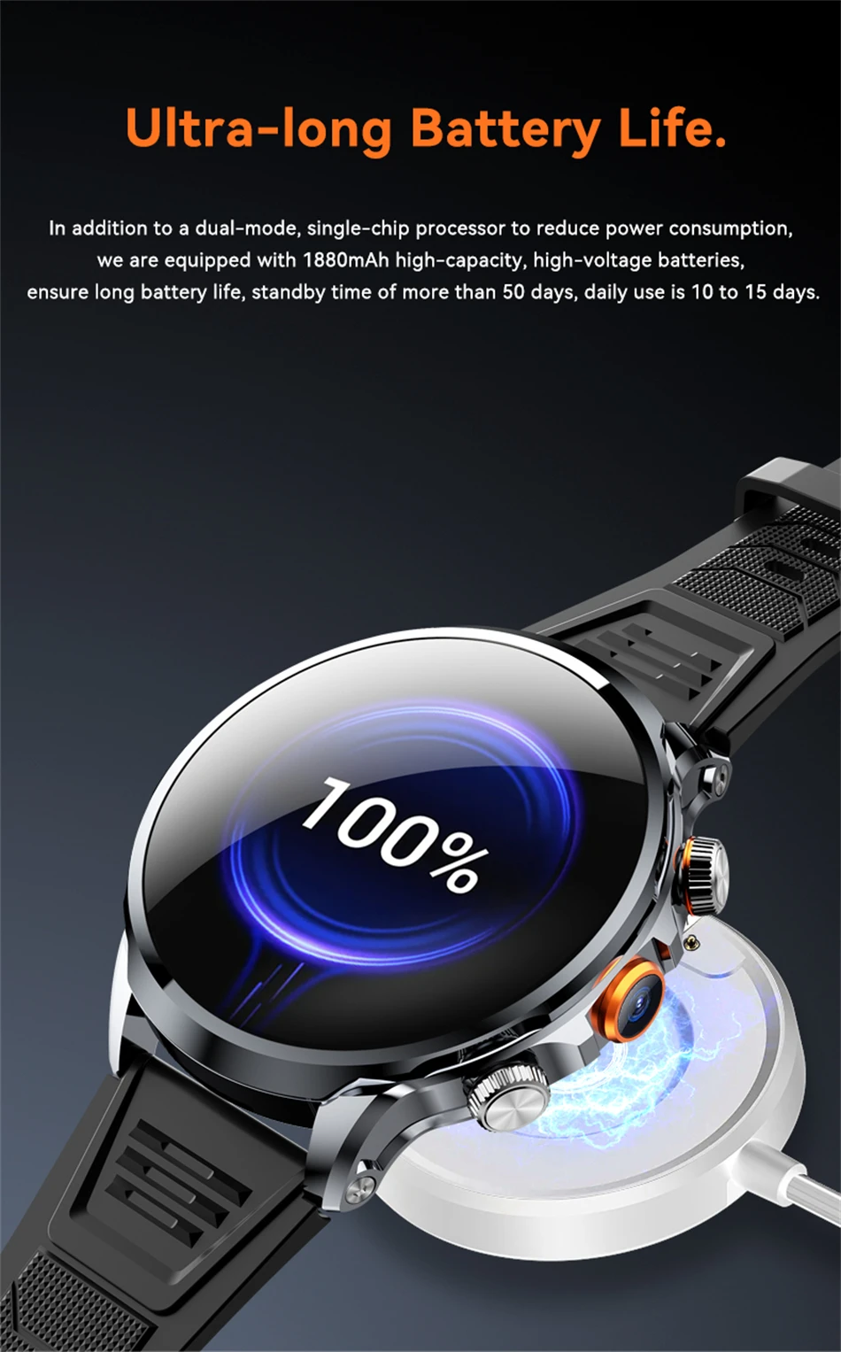 5G/4G Full Network Smart Watch 680*680 AMOLED 1880mah Battery 16GB+256GB RAM HD Camera GPS WIFI Google APPS Download Smartwatch - Image 32