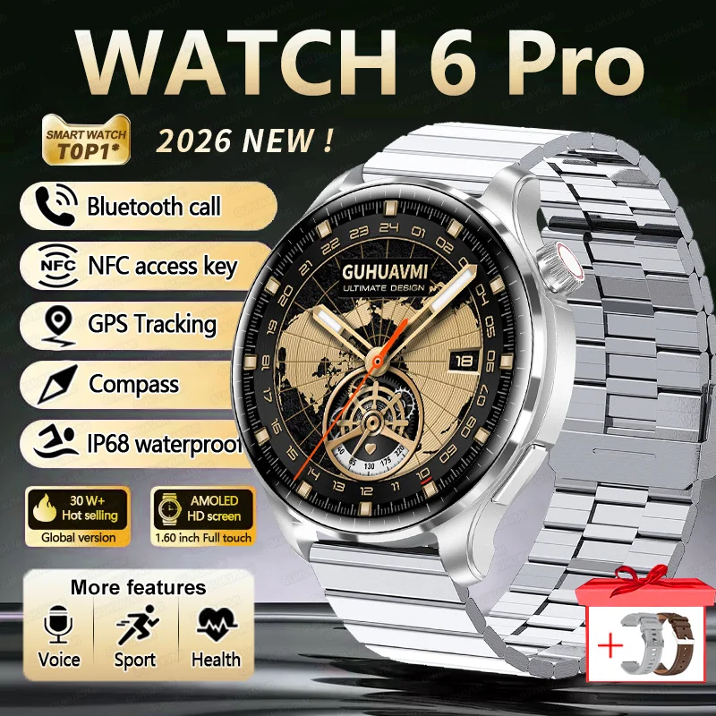 2026 New GPS SmartWatch BluetoothCall IP68 Waterproof AMOLED Screen Custom AOD Watch Face Sport Smartwatch Men Women Android iOS - Image 11