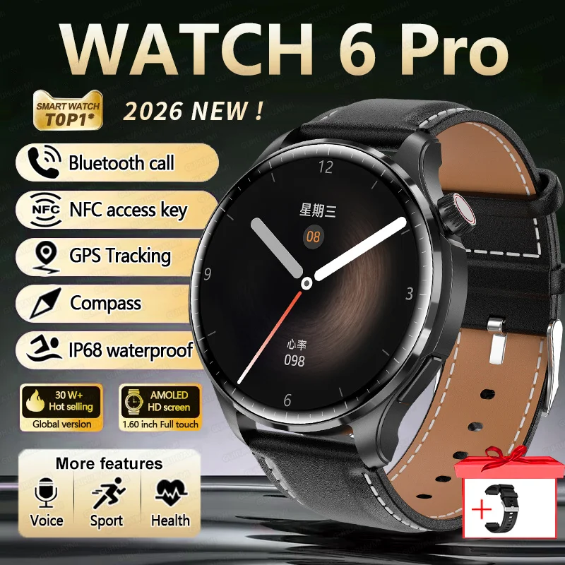 2026 New GPS SmartWatch BluetoothCall IP68 Waterproof AMOLED Screen Custom AOD Watch Face Sport Smartwatch Men Women Android iOS - Image 53
