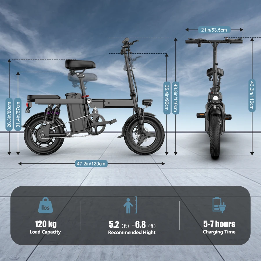 EU US Direct Shipping Best Price Electric Bike Foldable EBike Folding Electric Bicycle 250W Electric Hybrid Bike - Image 3