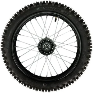 Motorcycle Wheel Tire with Chamber Rim 2.50-14 60/100-14 Steel Rim 1.4x14 15mm Axle Pit Bike Dirt Bike Cross Bike 50-160cc