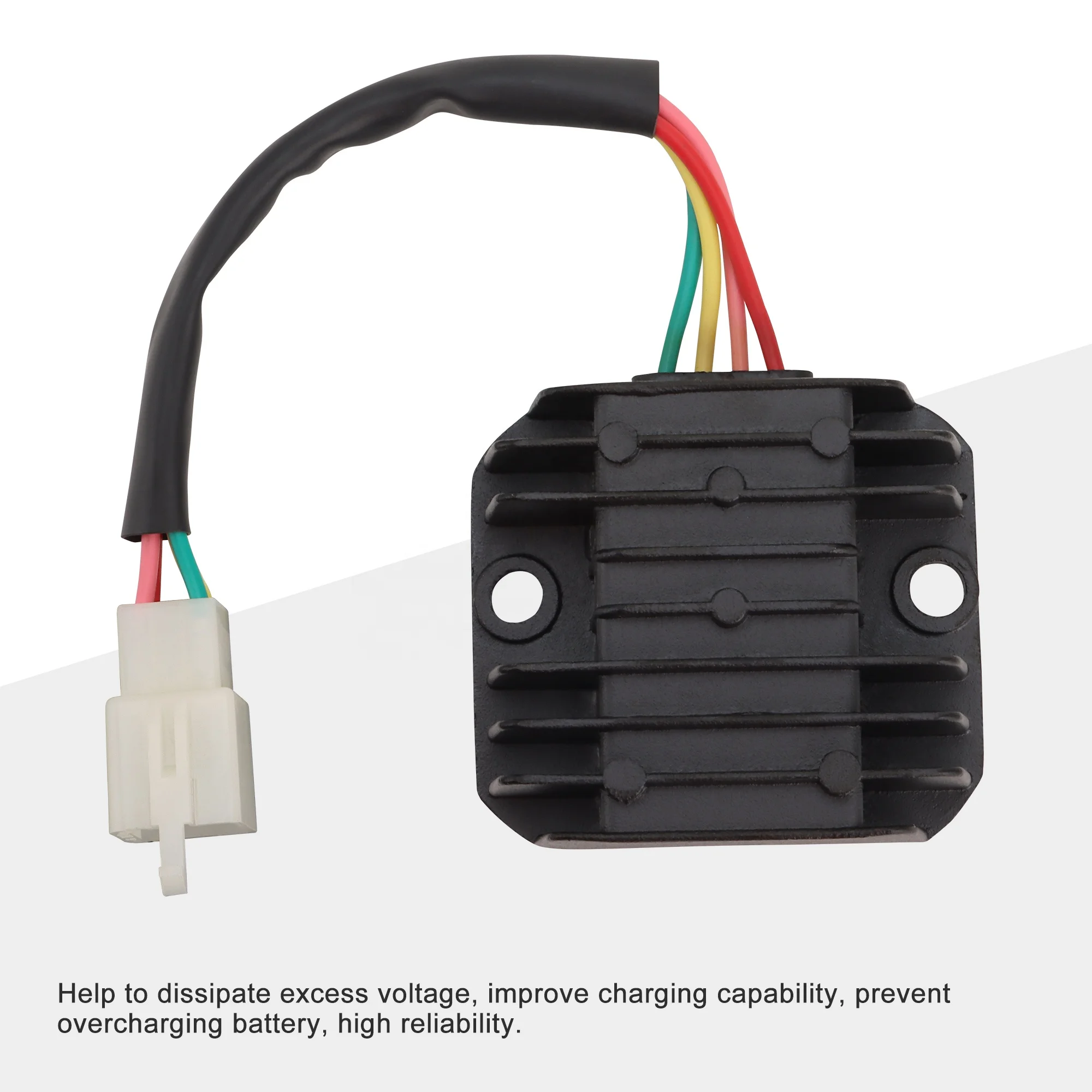 GOOFIT Motorcycle 4 Pin Voltage Regulator for GY6 150cc and CG 125cc 150cc 200cc 250cc Vertical Engine ATV Dirt Bike Go Kart - Image 3