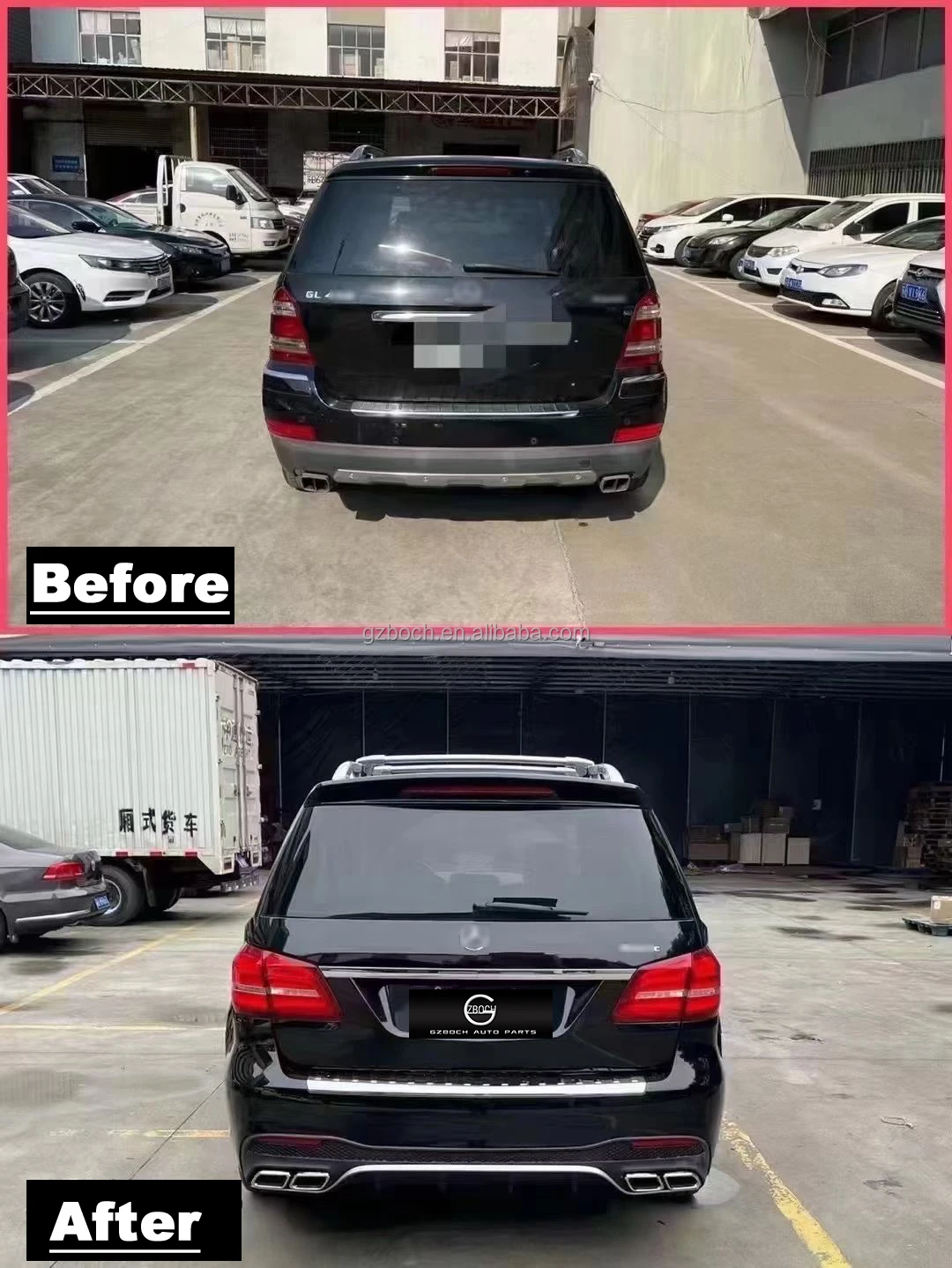 GL to GLS Body Kit for 12+ Benz X166 GL63 GL to GLS63 AMG Car Bumper Headlights Taillights Engine Hood Automotive 164 to 166 Kit - Image 6