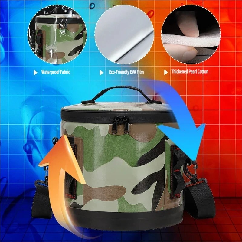 Customer Logo Printed Outdoor Cooler Thermoelectric Waterproof Sealed 70L/30L Picnic Lunch Bag with 48 Hours Ice Retention - Image 4