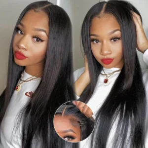 Transparent Hd Lace Front Wigs Glueless Bone Straight Human Hair Wig Virgin Cuticle Aligned Hair Wigs