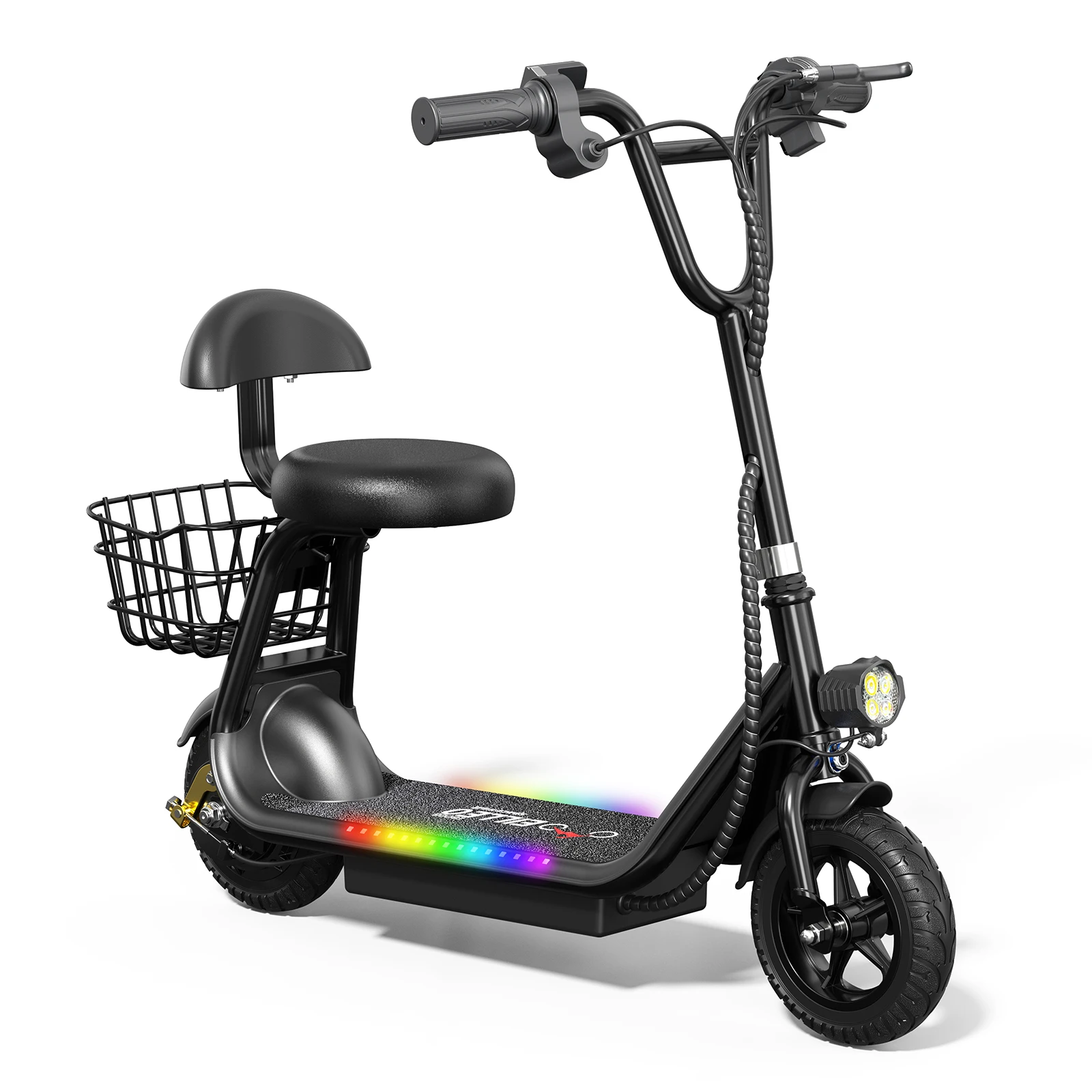 36V 250W Electric Scooters with 8-Inch Tire Basket Seat Brushless Motor Smart Electronic Two-Wheel Vehicle - Image 2
