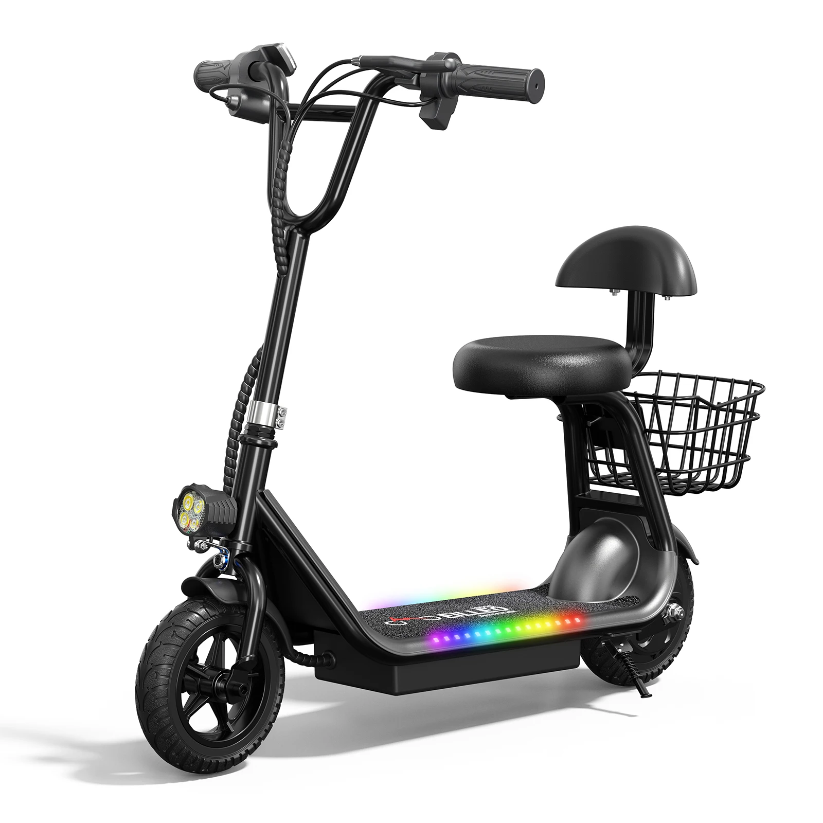 36V 250W Electric Scooters with 8-Inch Tire Basket Seat Brushless Motor Smart Electronic Two-Wheel Vehicle - Image 7