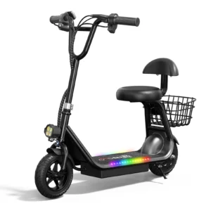 36V 250W Electric Scooters with 8-Inch Tire Basket Seat Brushless Motor Smart Electronic Two-Wheel Vehicle