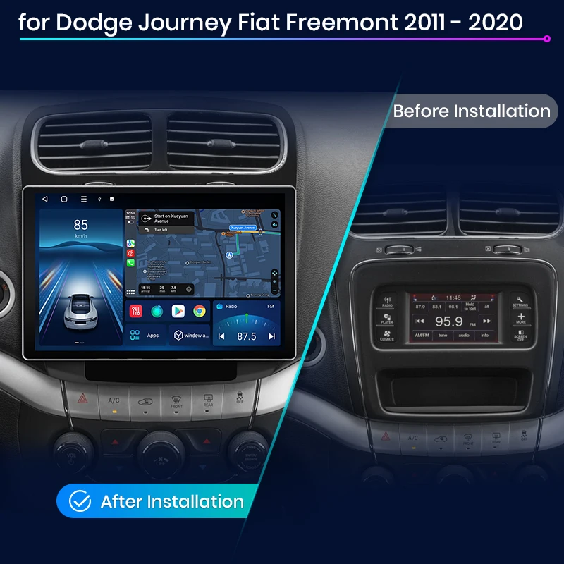 Junsun X7 MAX for Dodge Journey Fiat Freemont 2011 2K HD Screen Wireless CarPlay Android Auto Car Radio Multimedia Autoradio - Image 2