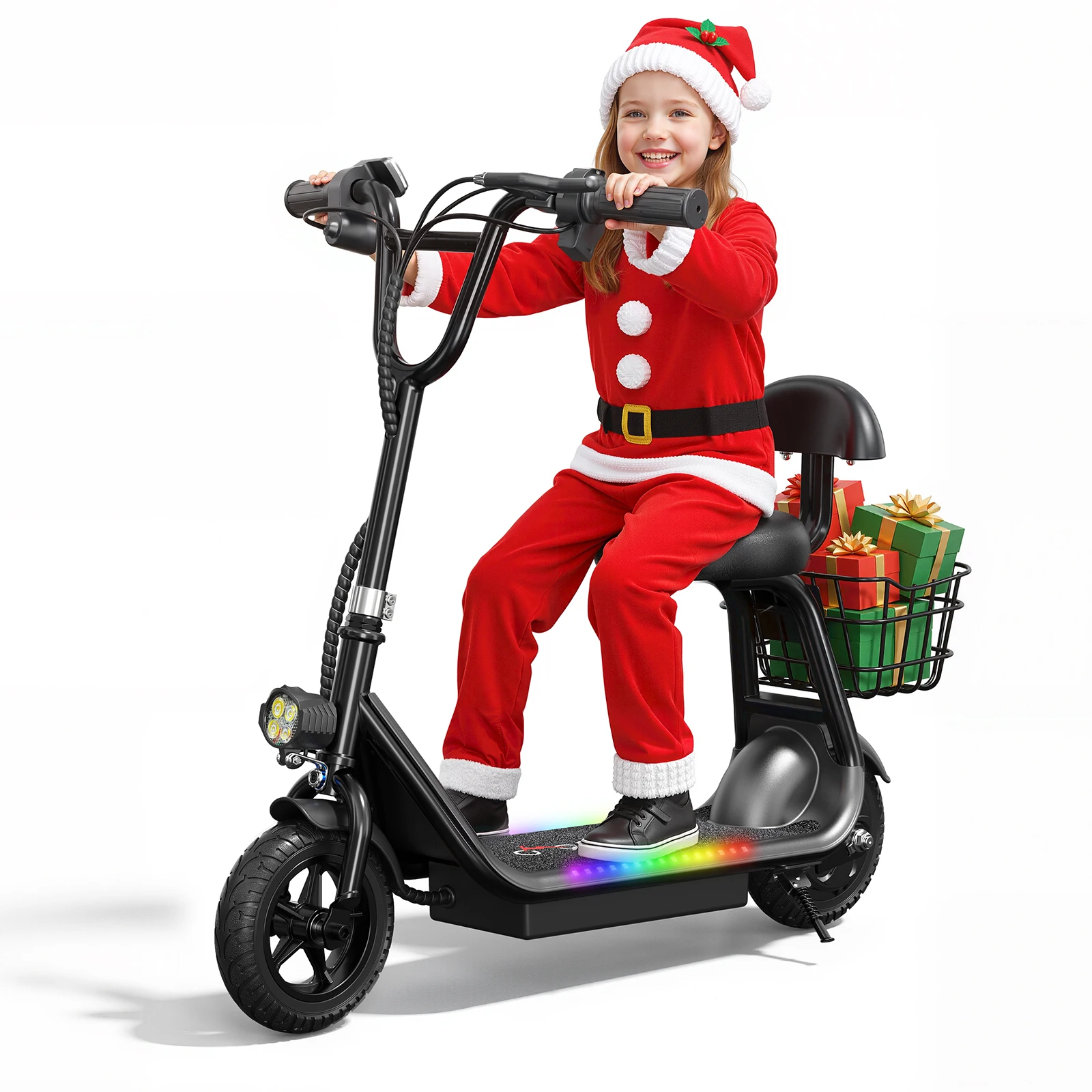 36V 250W Electric Scooters with 8-Inch Tire Basket Seat Brushless Motor Smart Electronic Two-Wheel Vehicle - Image 3