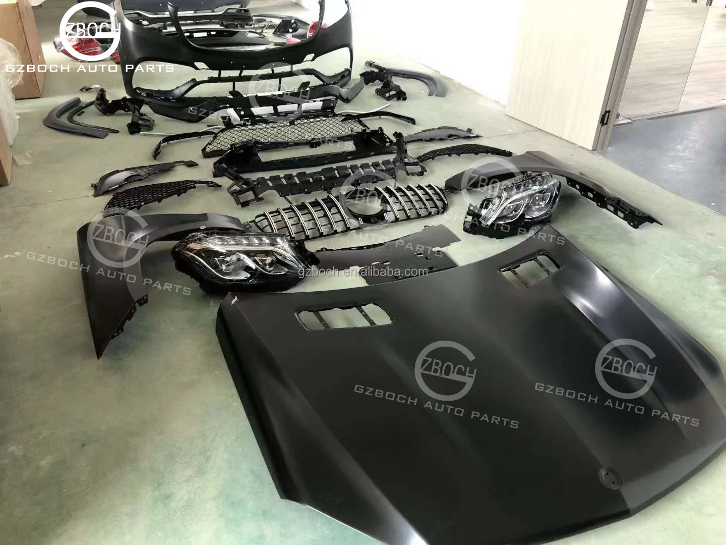 GL to GLS Body Kit for 12+ Benz X166 GL63 GL to GLS63 AMG Car Bumper Headlights Taillights Engine Hood Automotive 164 to 166 Kit - Image 2