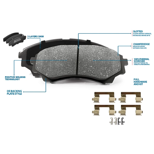 D1736-9154 Front Brake Pads for Nissan X-Trial T32 /Rogue T32/Serena C28/Skyline V37 - Image 5