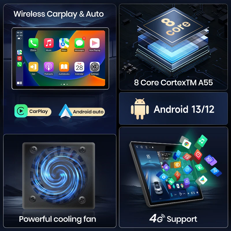 Junsun X7 MAX for Dodge Journey Fiat Freemont 2011 2K HD Screen Wireless CarPlay Android Auto Car Radio Multimedia Autoradio - Image 3