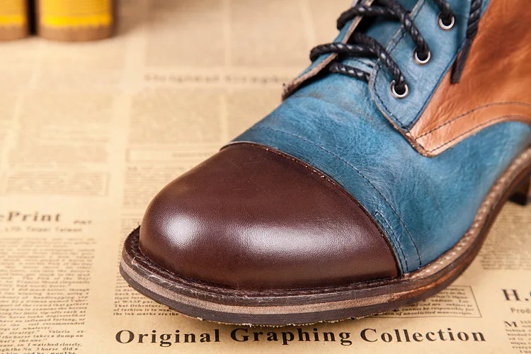 NA059 Men Motorcycle Boots New Model Vintage Boot Winter Fur New Cow Split Leather Waterproof Male Boots Men Shoes - Image 6