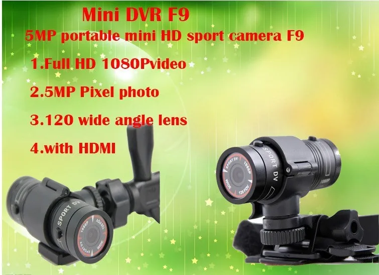 Mini Sports Camera F9 Hd Bike Motorcycle Helmet Sports Action Camera Video Dvr Dv Camcorder - Image 5