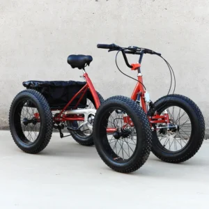 2026 Third Updated Fat Tire Pedal Quad Bike Snow Quad Bike 4 Wheel Bicycle Can Equip All Mid Electric Motor