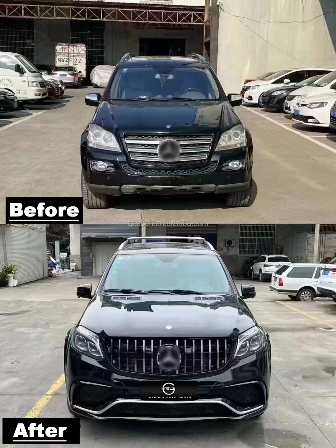 GL to GLS Body Kit for 12+ Benz X166 GL63 GL to GLS63 AMG Car Bumper Headlights Taillights Engine Hood Automotive 164 to 166 Kit - Image 5