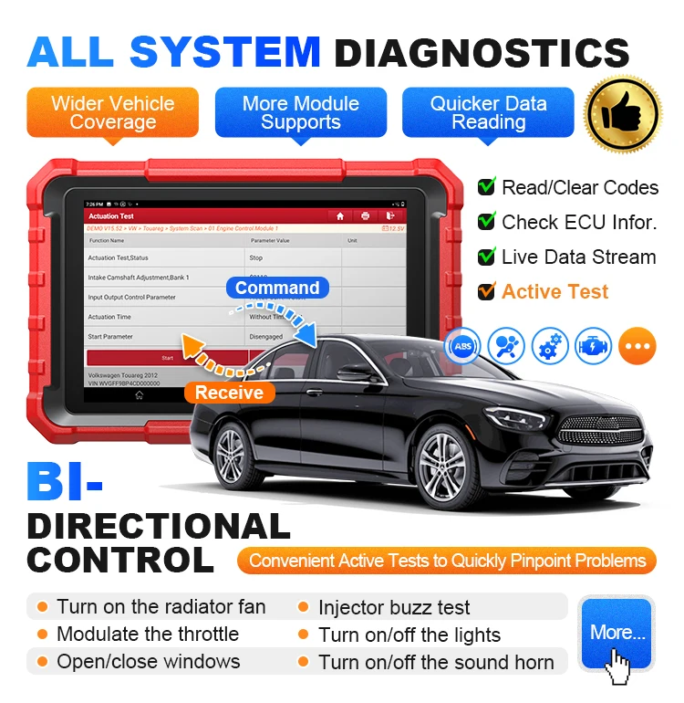 X431 Pros V+ 5.0 Elite Scanner for Gasoline Cars Light Trucks SUVs Minivans Pickups 99% Coverage Compatible Corolla Camry Q5 X3 - Image 3
