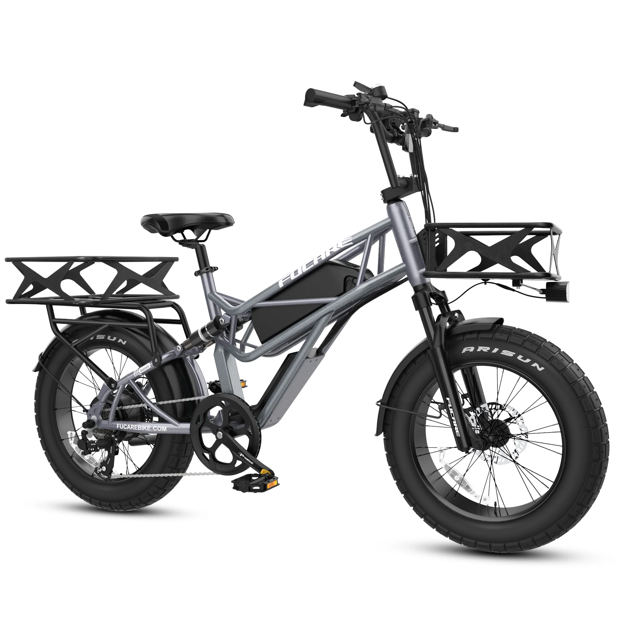 Fucare 48V 20AH 750W 33MPH Electric Hybrid Bicycle 20 Inch Electric Fat Tire Bike with Rear Hub Motor CA Stock Free Shipping