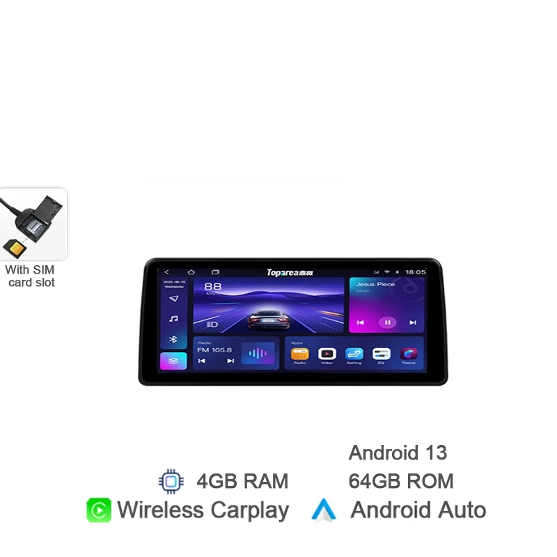 12.3" Carplay Android 14 Car Radio GPS Stereo Navigation Wifi Bluetooth Autoradio For Lexus RX300 RX330 RX350 RX400h 2004-2007 - Image 15