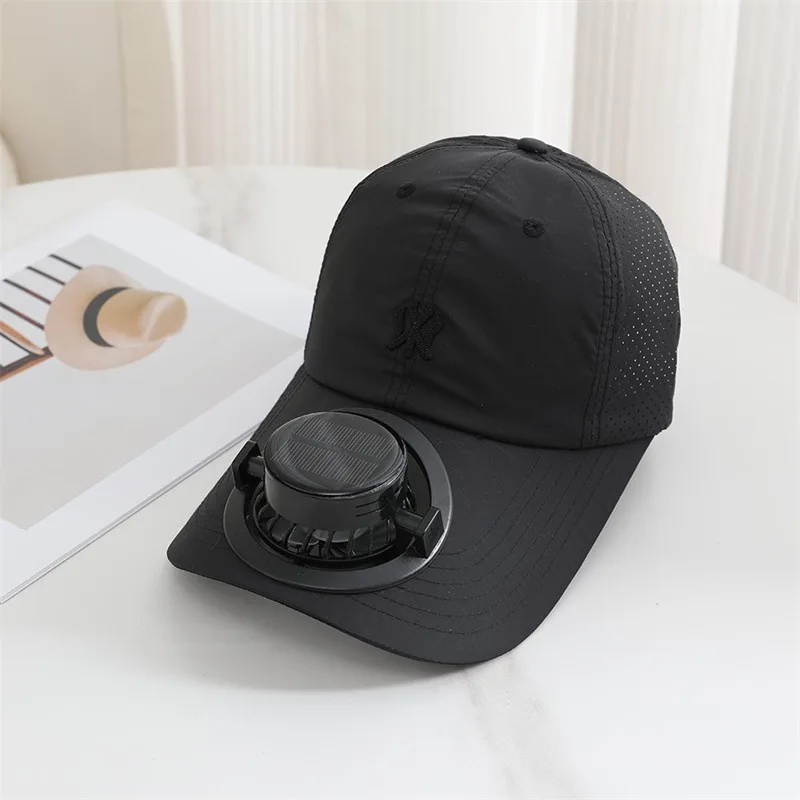 Outdoor Mesh Cap Solar Powered Charging Solar Fan Cap Summer New Style Breathable Sunshade Sun Protection men women Adults - Image 7