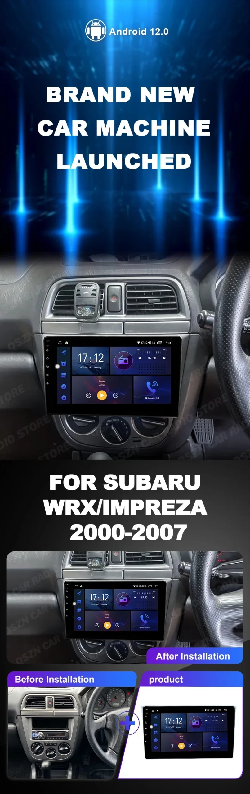 MAMSM For Subaru Impreza WRX 2000 - 2007 Car Radio Multimedia Video Player CarPlay Auto 4G Wifi GPS DSP IPS Navigation Head Unit - Image 26