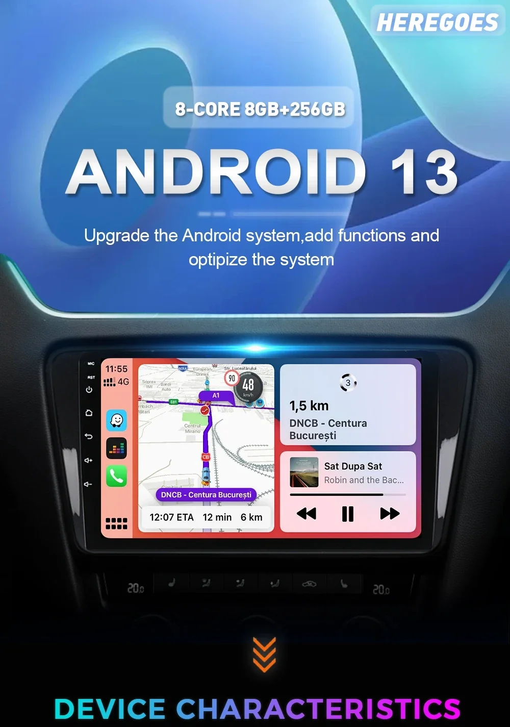 12.3" Carplay Android 14 Car Radio GPS Stereo Navigation Wifi Bluetooth Autoradio For Lexus RX300 RX330 RX350 RX400h 2004-2007 - Image 17