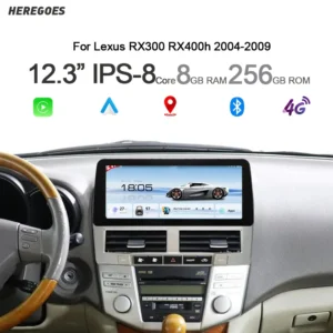 12.3" Carplay Android 14 Car Radio GPS Stereo Navigation Wifi Bluetooth Autoradio For Lexus RX300 RX330 RX350 RX400h 2004-2007