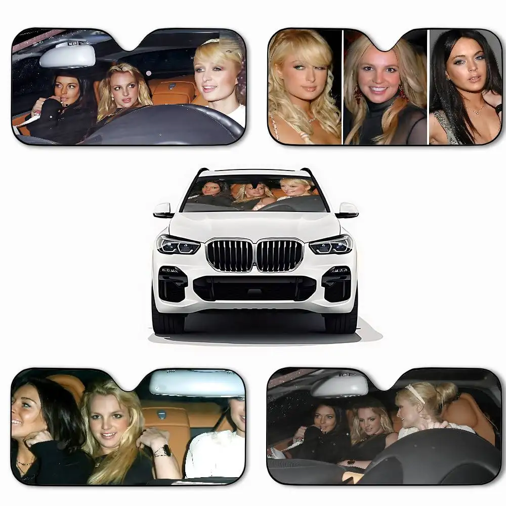 Paris Britney Lindsay-Hilton Car SunShade Car Sunshade Covers Cover Universal Windscreen Folding Visor - Image 4