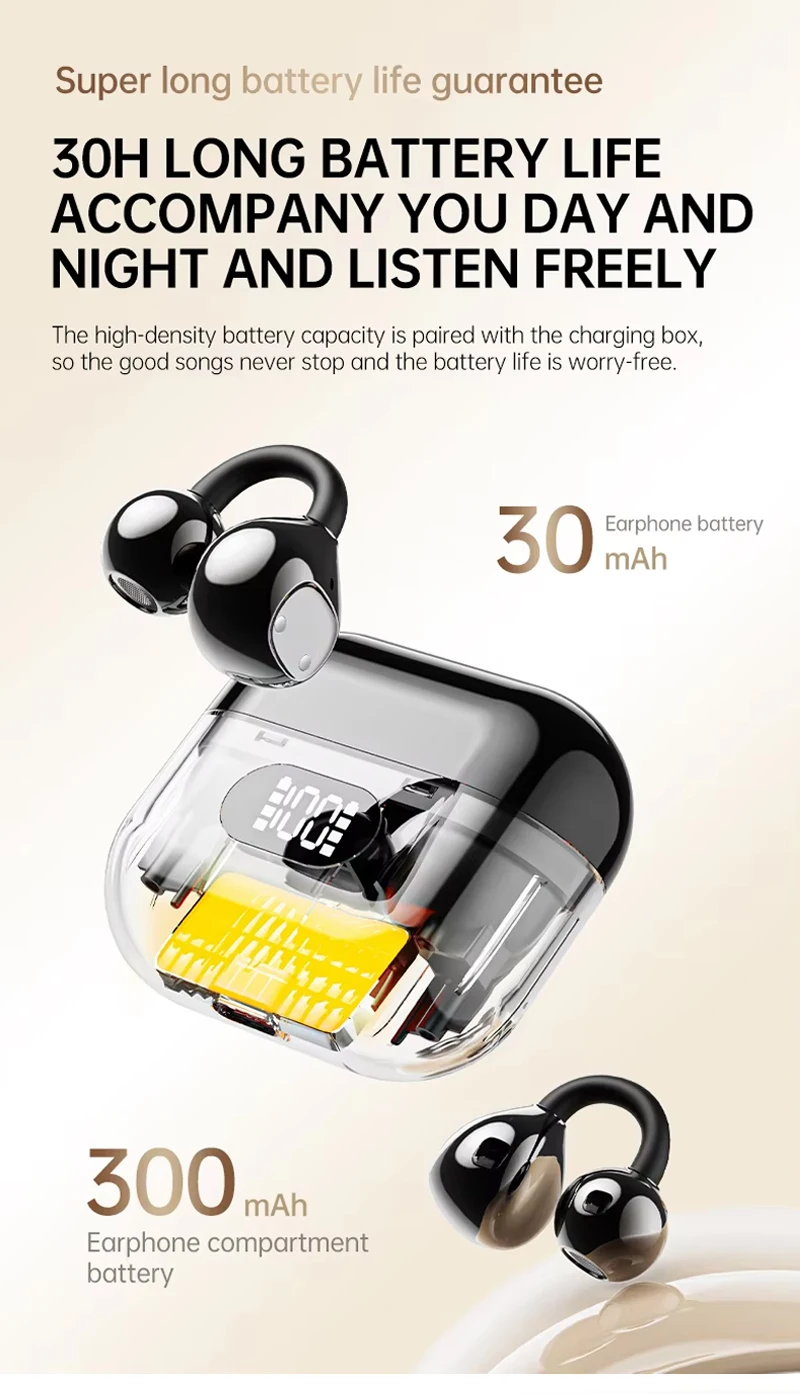 UYUXIO AI Language Translator Earphone with 150 Online Languages Clip On OWS Real Time Translation Earbuds for Business Travel - Image 11