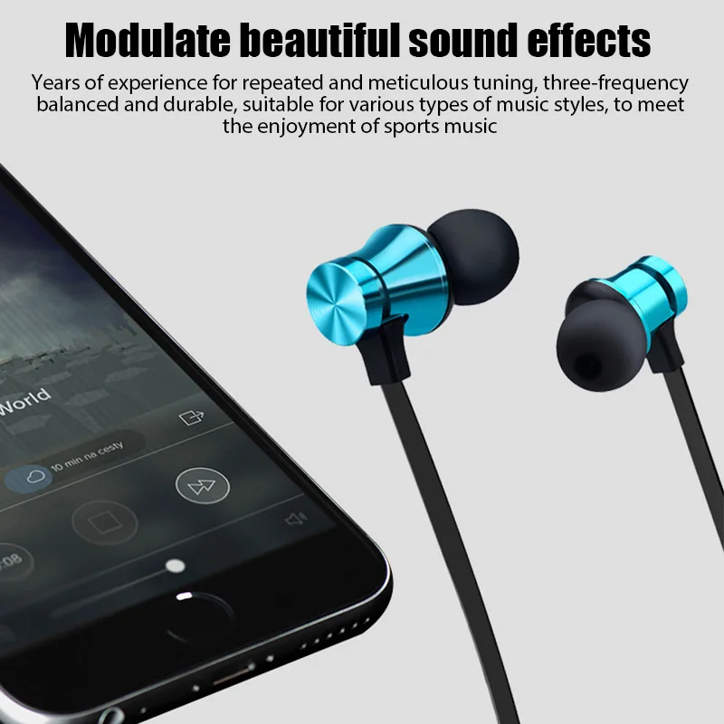 # XT-11 Bluetooth 4.2 Wireless Earphone Sports Headset Waterproof Earbuds Neckband Magnetic Headphone With Mic For Samrtphones - Image 4