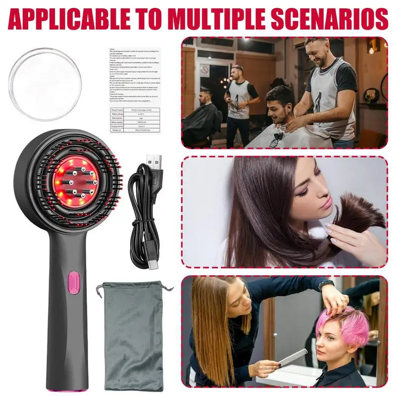 Scalp Massage Comb 2 in 1 Hair Oil Applicator Hair Massager Electric Scalp Massager Scalp Massaging Brush for Stimulates Hair - Image 5