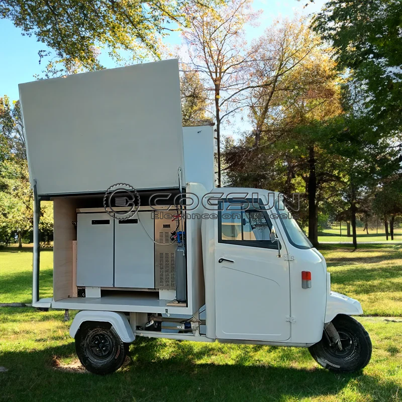 New Beer Bar Truck Ape Electric Tricycle Food Cart Mobile Tuk Tuk Foodtruck Juice Vending Car Hot Dog Stand Tuk Tuk For Sale - Image 2