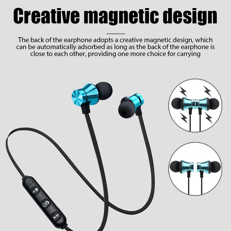 # XT-11 Bluetooth 4.2 Wireless Earphone Sports Headset Waterproof Earbuds Neckband Magnetic Headphone With Mic For Samrtphones - Image 13