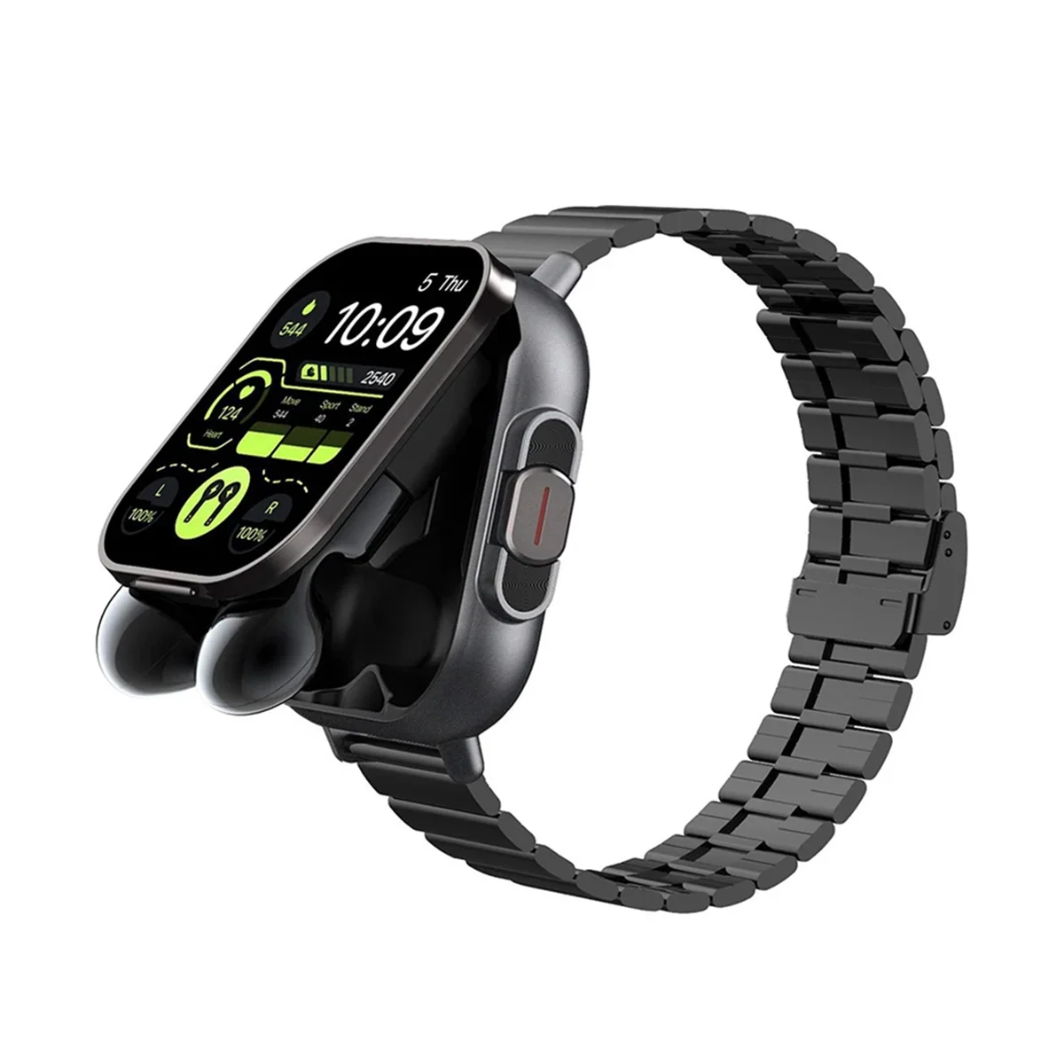 67NEW 2 in 1 Wireless Bluetooth Smart Watch TWS Noise Cancelling Wristwatch with Earbud Heart Rate NFC Health Monitoring-C - Image 3