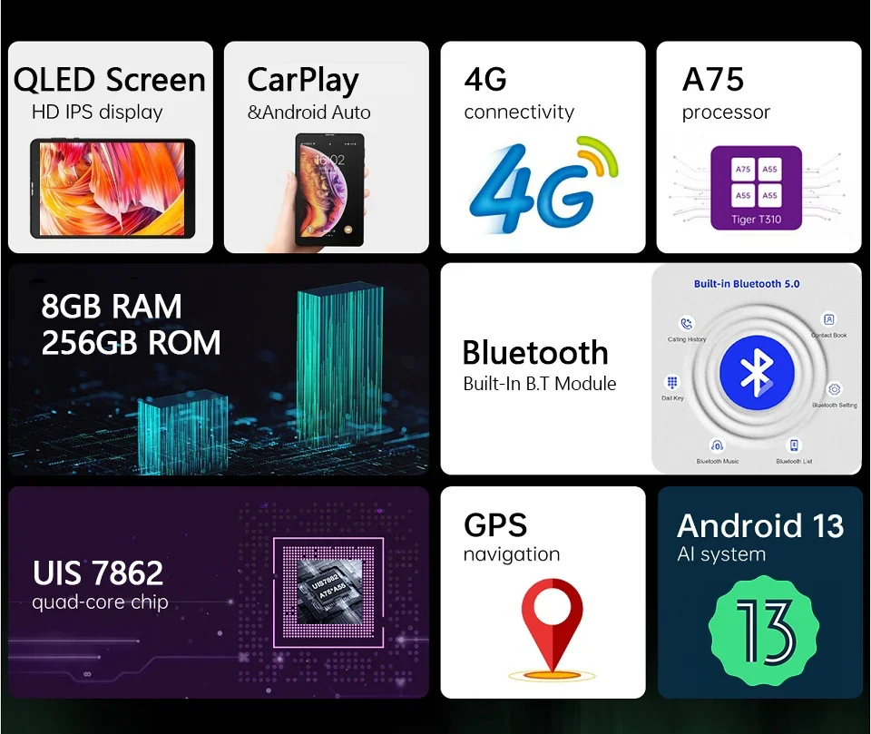 12.3" Carplay Android 14 Car Radio GPS Stereo Navigation Wifi Bluetooth Autoradio For Lexus RX300 RX330 RX350 RX400h 2004-2007 - Image 18