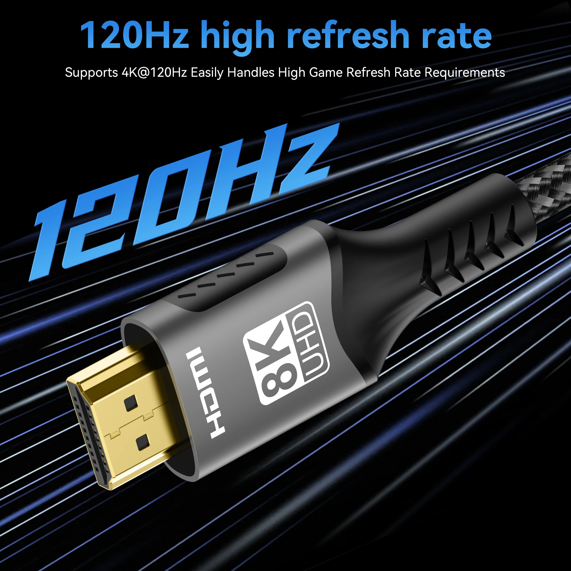8K HDMI 2.1 Cable 8K@60Hz 4K@120Hz 48Gbps EARC ARC HDCP Ultra High Speed HDR For RTX Video Cable PC Laptop Projector HD TV PS5 - Image 8