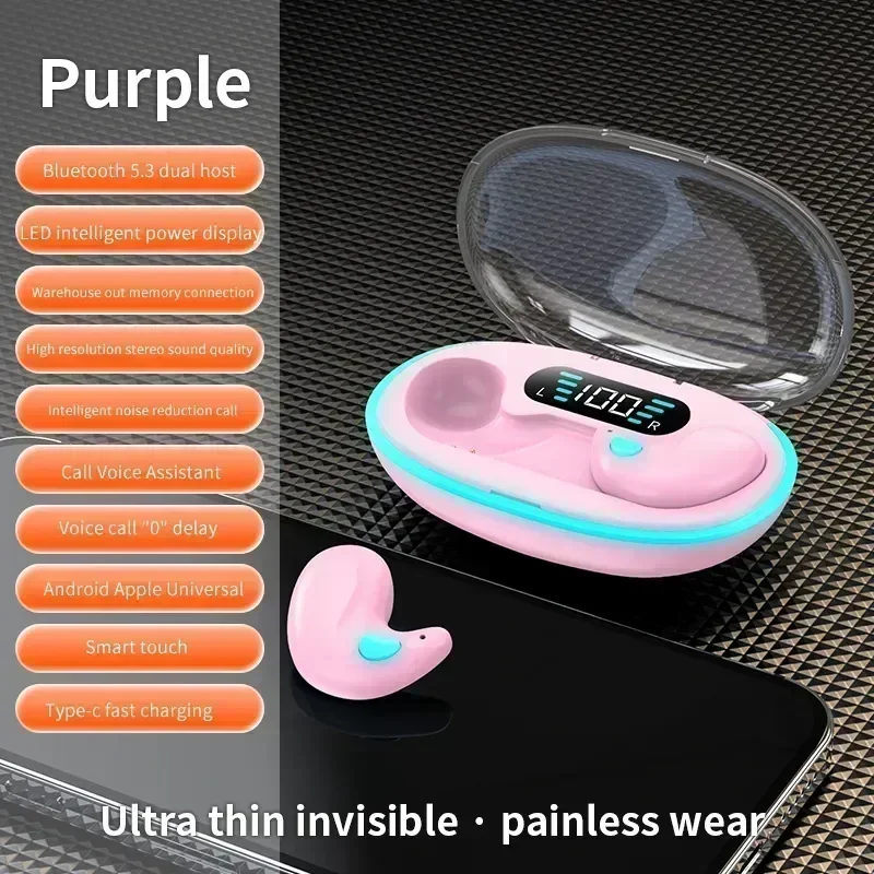 TWS Earphones Wireless Earphones Headphones Noise Reduction Sport Game Sleep Bluetooth Earbuds for all smartphones - Image 35