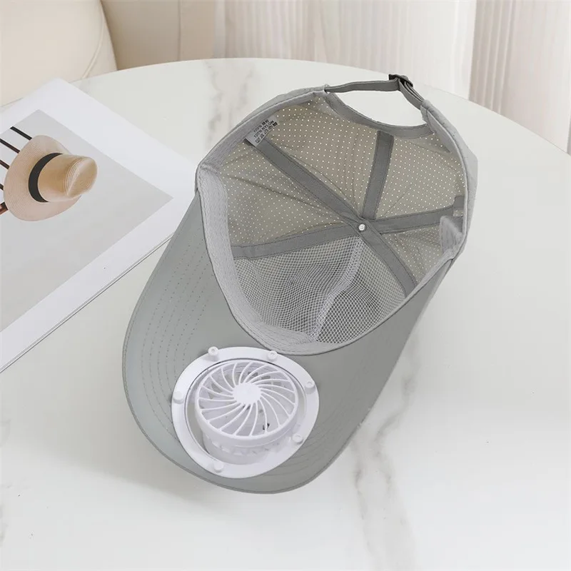 Outdoor Mesh Cap Solar Powered Charging Solar Fan Cap Summer New Style Breathable Sunshade Sun Protection men women Adults - Image 21