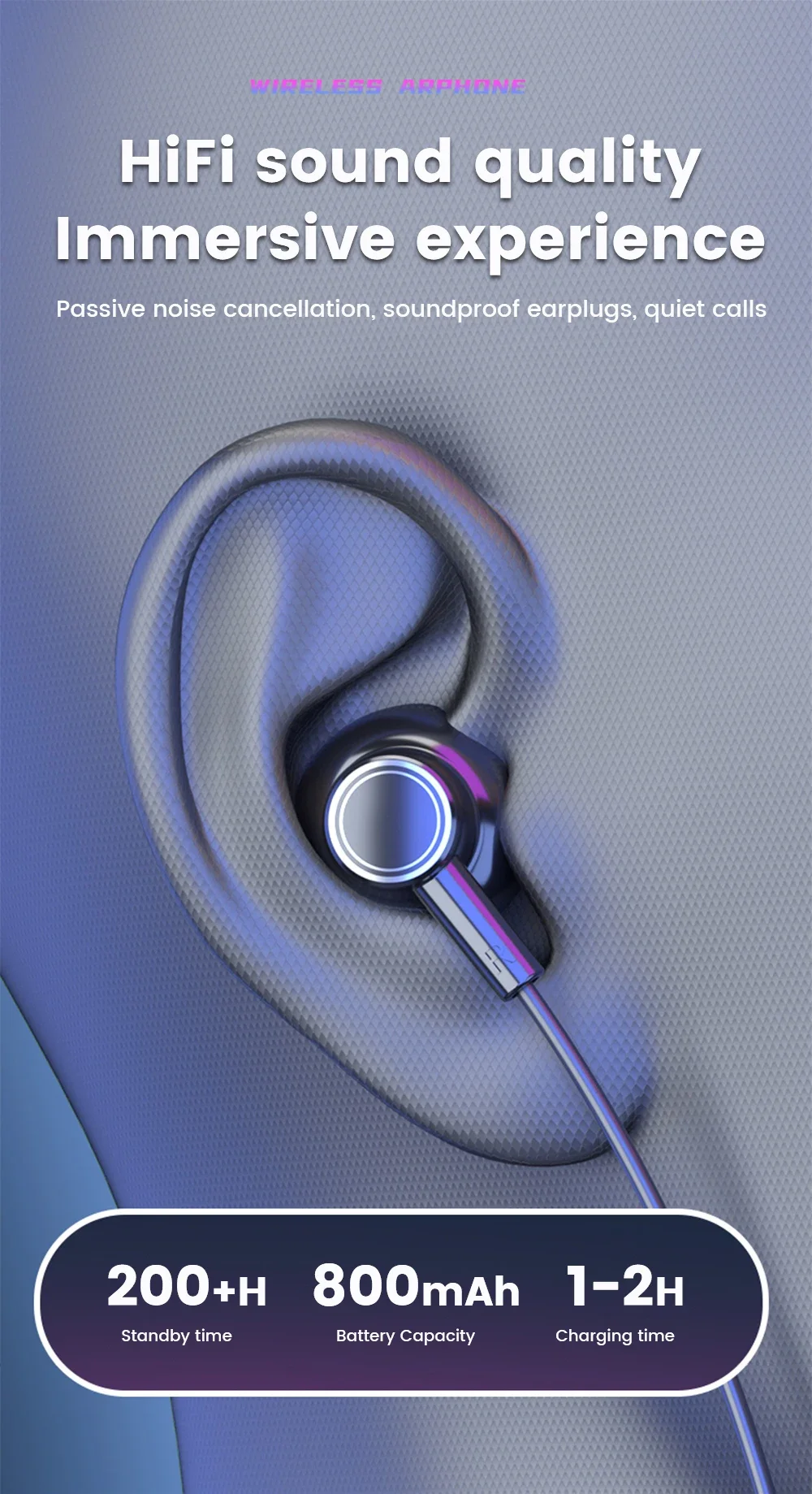 Wireless Earphones 5.3 Neckband Headphones Gaming LED Display Stereo Sports Headset Halter Waterproof Magnetic Earbuds - Image 15