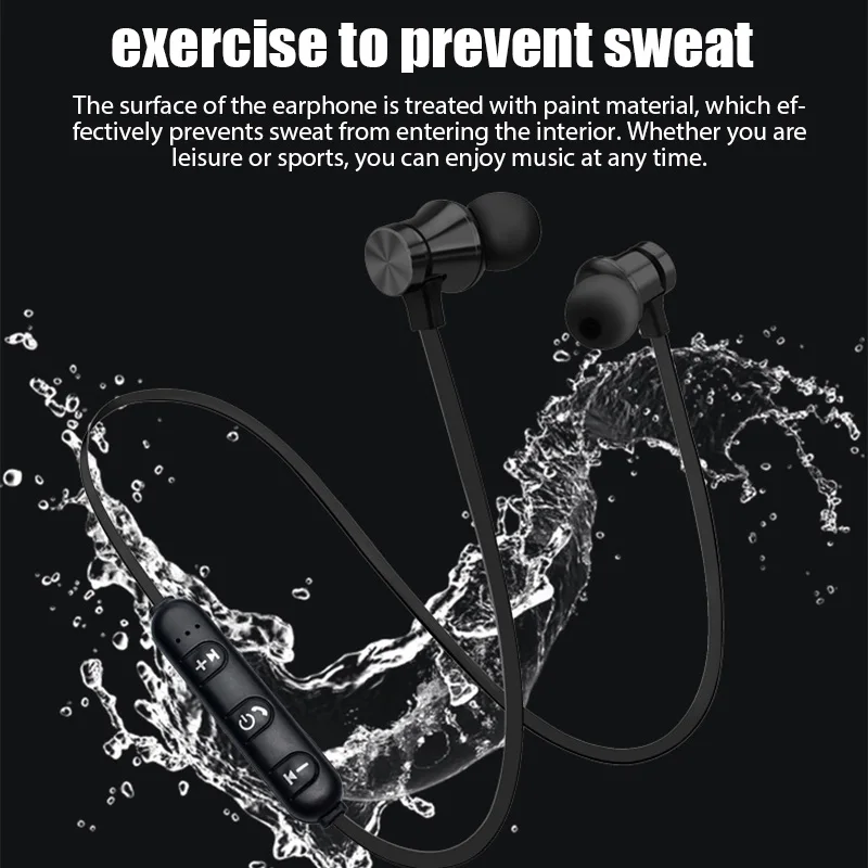 # XT-11 Bluetooth 4.2 Wireless Earphone Sports Headset Waterproof Earbuds Neckband Magnetic Headphone With Mic For Samrtphones - Image 14