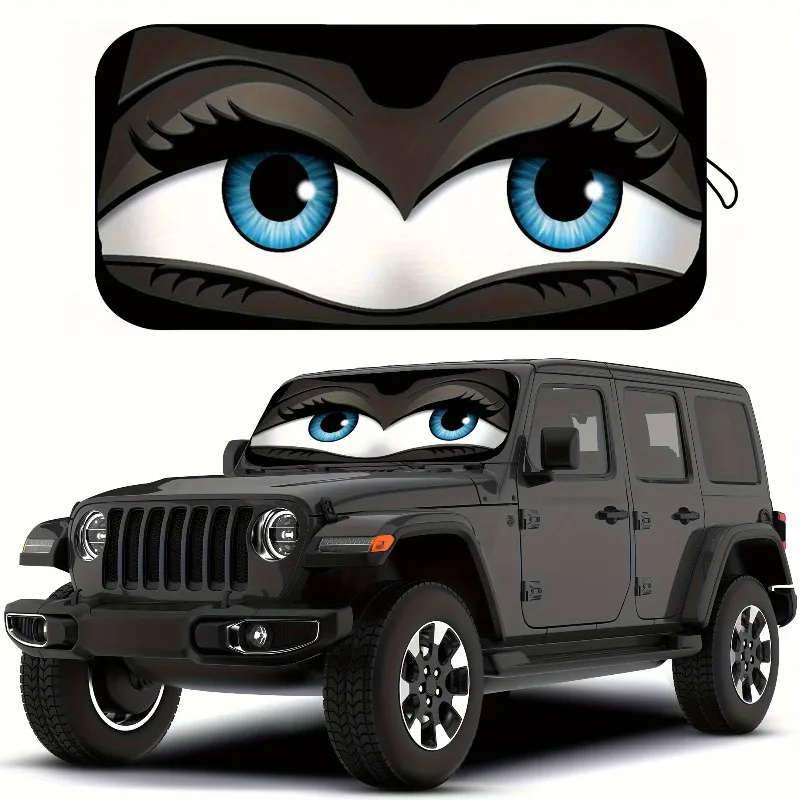 Cartoon Folding Car Sunshade Windshield Protector with UV and Heat Protection for Vehicle Interior Easy To Install - Image 2