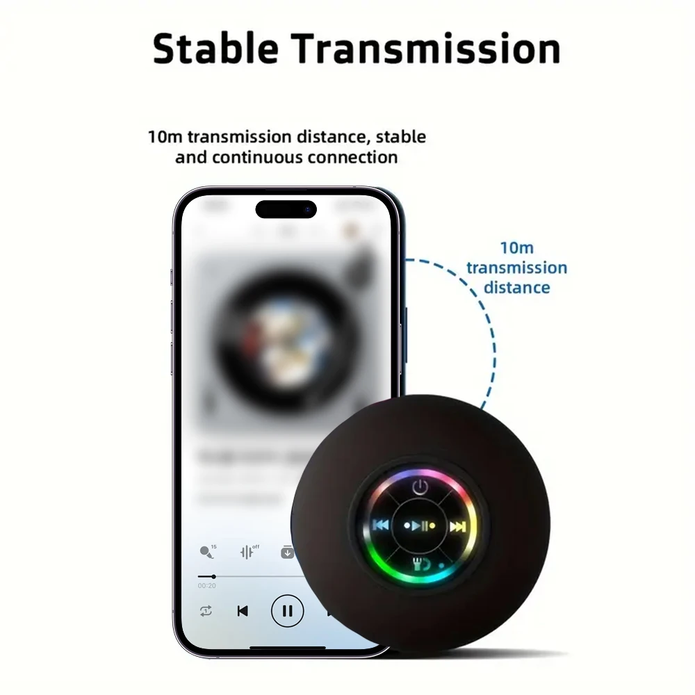 Portable Wireless Bluetooth Speaker IPX4 Waterproof Loudspeaker Outdoor Sports Bathroom Large Suction Cup Mini Stereo Sound Box - Image 5