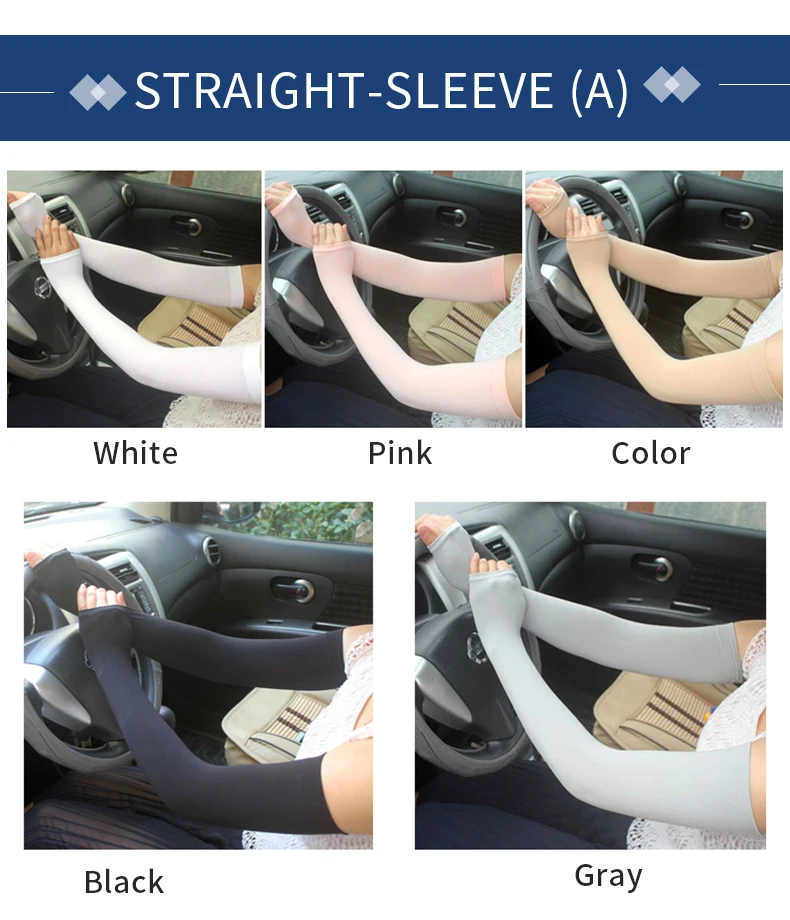 Sun protection sleeve Summer ice sleeve sleeve Breathable gloves Flesh color thin ice silk skin color arm sleeve Arm sleeve - Image 13
