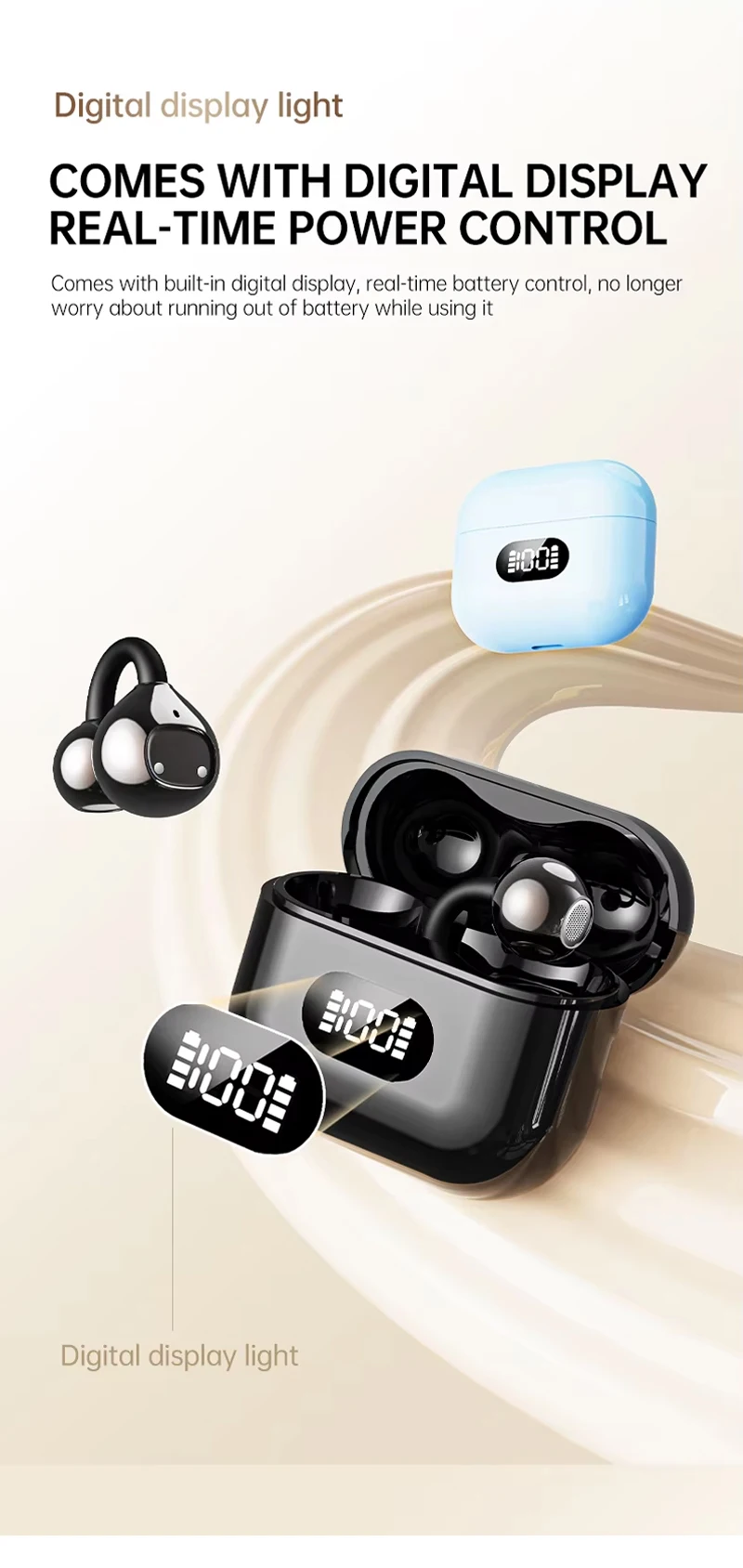 UYUXIO AI Language Translator Earphone with 150 Online Languages Clip On OWS Real Time Translation Earbuds for Business Travel - Image 12