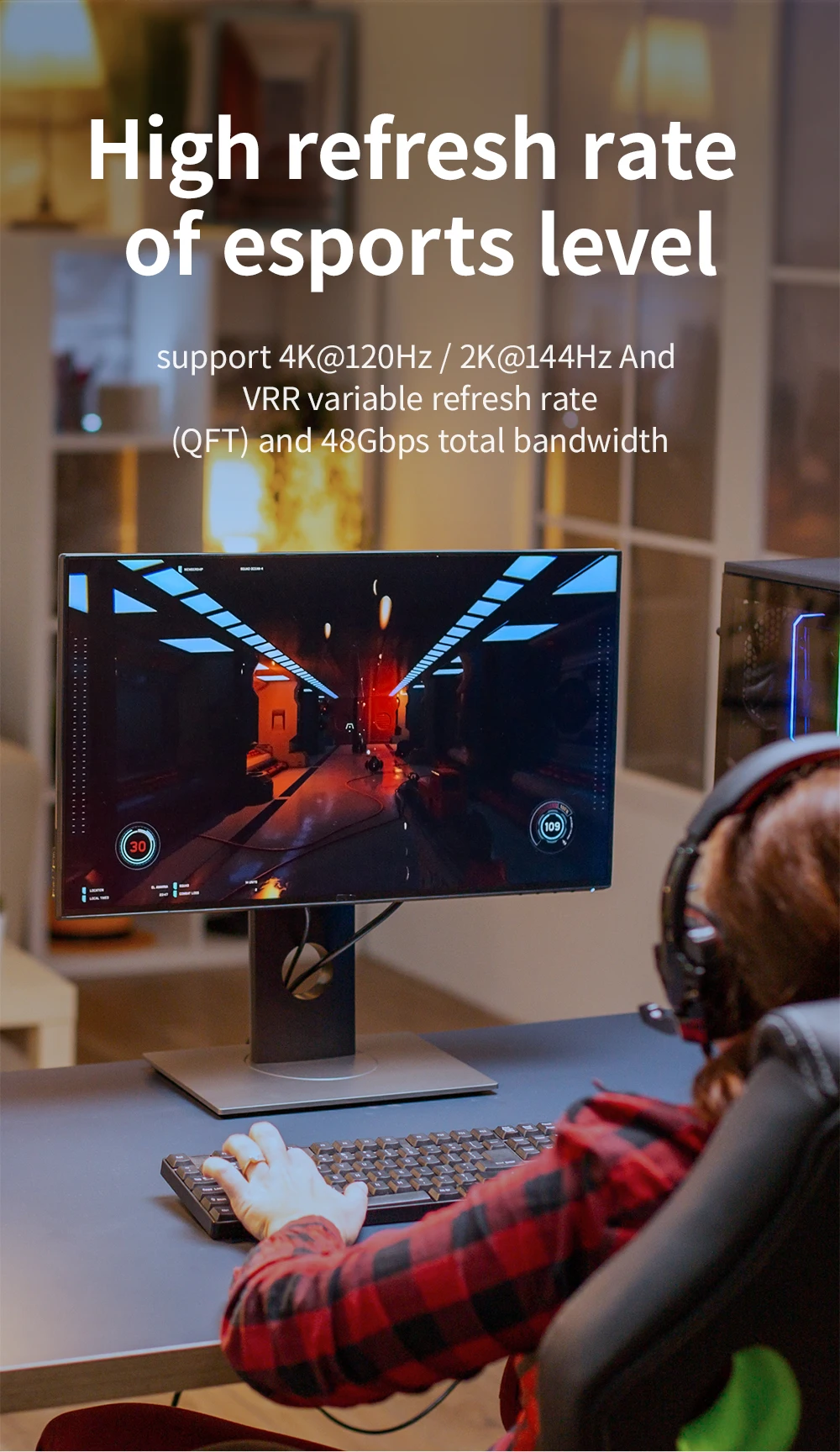 8K HDMI 2.1 Cable 8K@60Hz 4K@120Hz 48Gbps EARC ARC HDCP Ultra High Speed HDR For RTX Video Cable PC Laptop Projector HD TV PS5 - Image 16