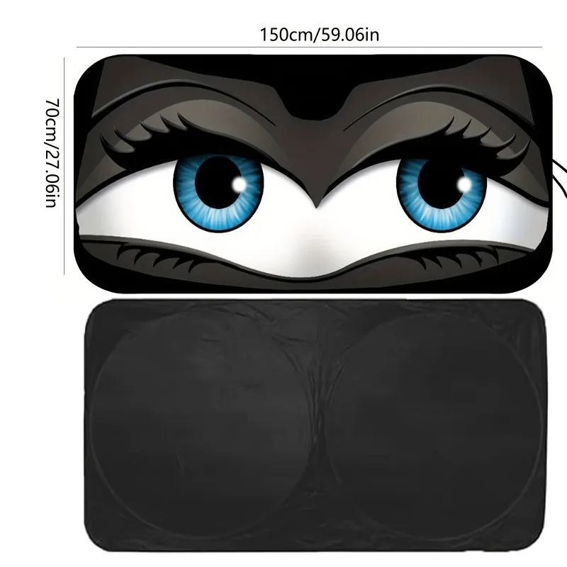 Cartoon Folding Car Sunshade Windshield Protector with UV and Heat Protection for Vehicle Interior Easy To Install - Image 6