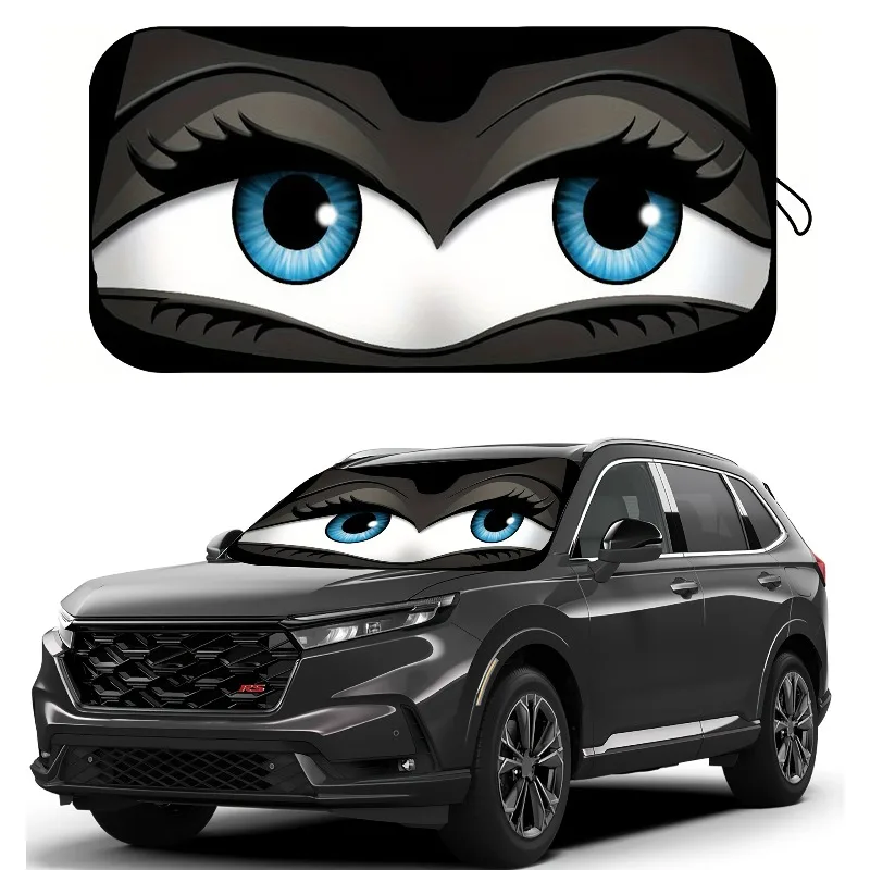 Cartoon Folding Car Sunshade Windshield Protector with UV and Heat Protection for Vehicle Interior Easy To Install - Image 7