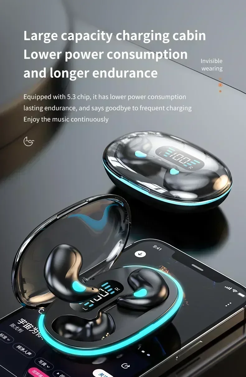 TWS Earphones Wireless Earphones Headphones Noise Reduction Sport Game Sleep Bluetooth Earbuds for all smartphones - Image 17